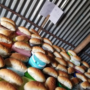 Bread rolls prepared for schoolchildren